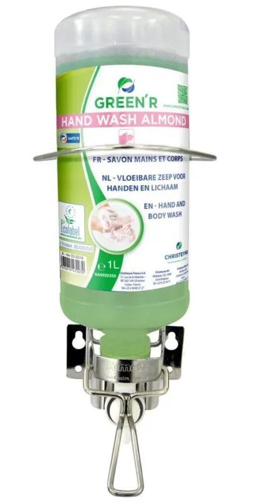 9444978   H&#229;nds&#229;pe Green`R Handwash Almond 1L (12) Til tr&#229;ddispenser